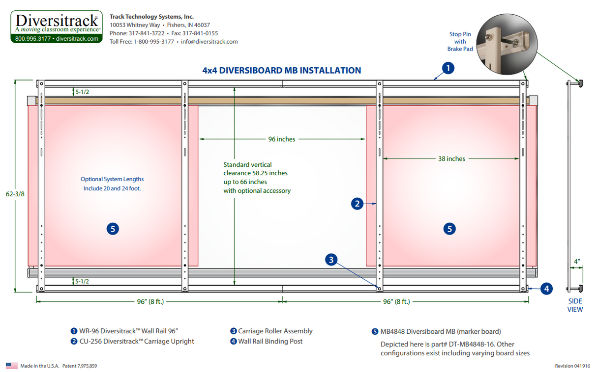 Dry Erase Marker Board Bundle with Diversitrack