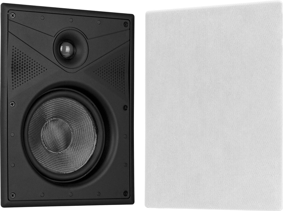 Aspire 6.5" 2-Way In-Wall Speakers, White Textured, Pair[Limited Supply]